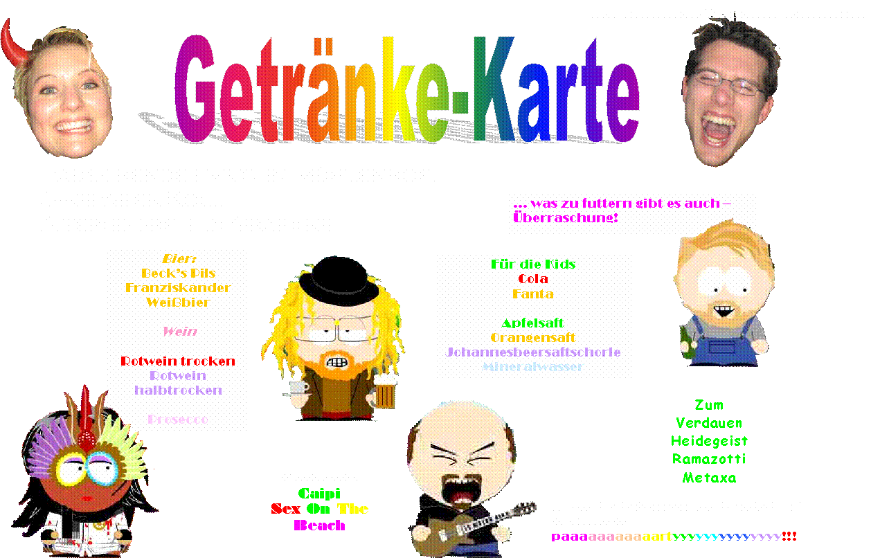 Getrnke-Karte
